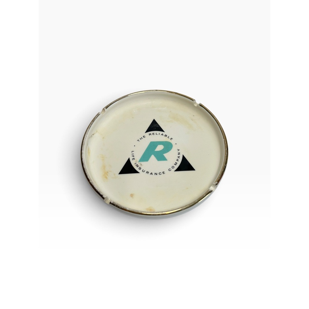 Goldman & Gipson Ashtray 6.5"‎ Reliable Life Insurance Co Logo